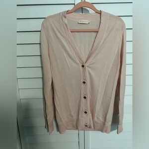 Tory Burch Simone cardigan soft pink